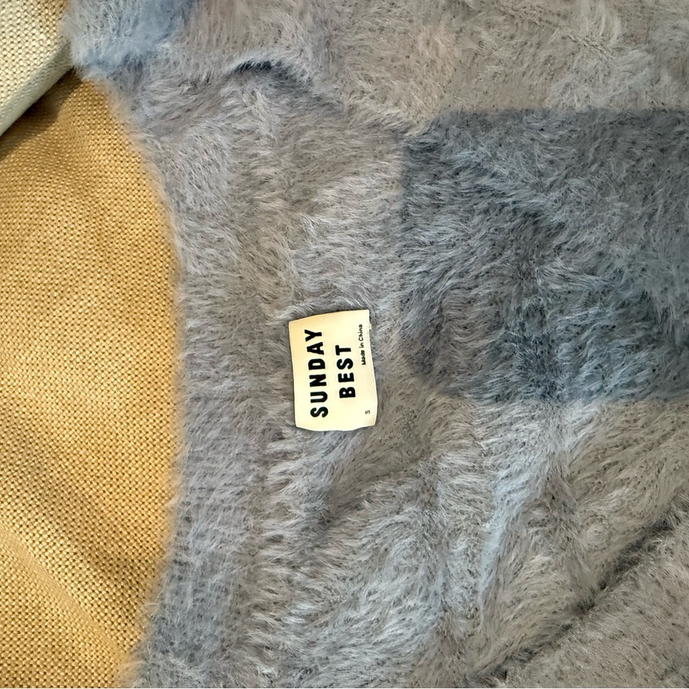 Aritzia Blue Fuzzy Sweater - Picture 5 of 8